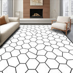 Geometric Hexagonal Irregular Grid Design Rug