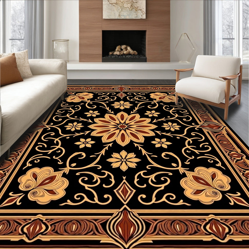 Ornate Floral Pattern Rug