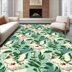 Botanical Sketch Cat Pattern Design Rug