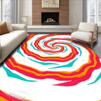 Vibrant Swirl Abstract Pattern Rug