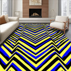 Bold Zigzag Patterned Abstract Rug
