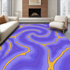 Purple And Gold Agate Pattern Rug