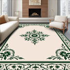 Classic Floral Medallion Square Rug