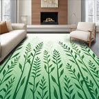 Verdant Leafy Silhouette Design Rug