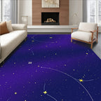 Night Sky Star Constellation Pattern Rug