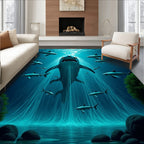 Deep Sea Shark Swarm Rug