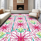 Bold Floral Tile Inspired Pattern Rug
