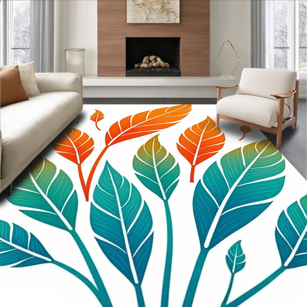 Tropical Feather Bold Pattern Rug