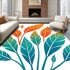 Tropical Feather Bold Pattern Rug