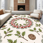 Holly Berry Festive Pattern Rug