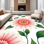 Vintage Floral Petal Pattern Rug