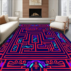 Bold Maze Pattern Geometric Design Rug