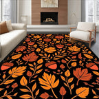 Autumn Leaf and Acorn Pattern Rug
