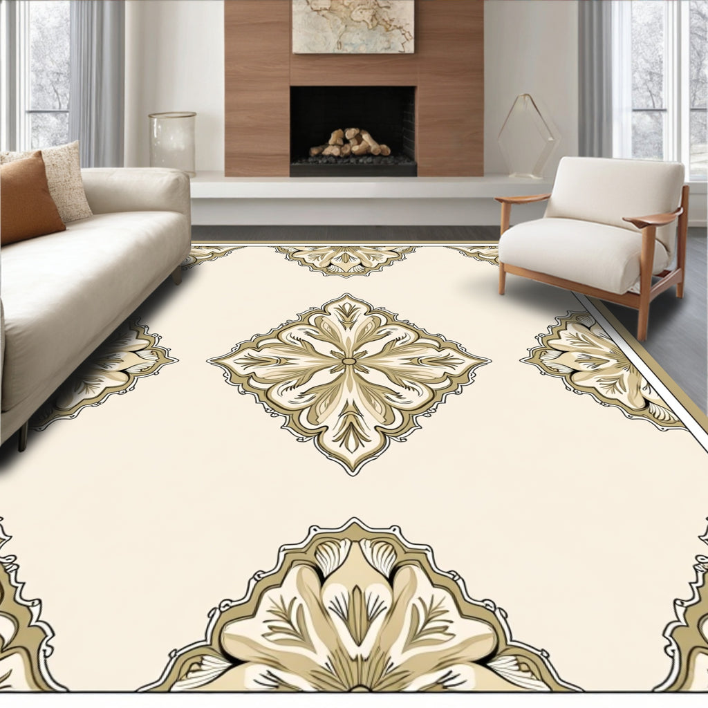 Elegant Floral Patterned Antique Design Rug