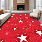 Radiant Starburst Rabbit Pattern Rug