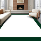 Classic Dark Green Border Design Rug
