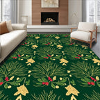Festive Pine Berry Star Pattern Rug