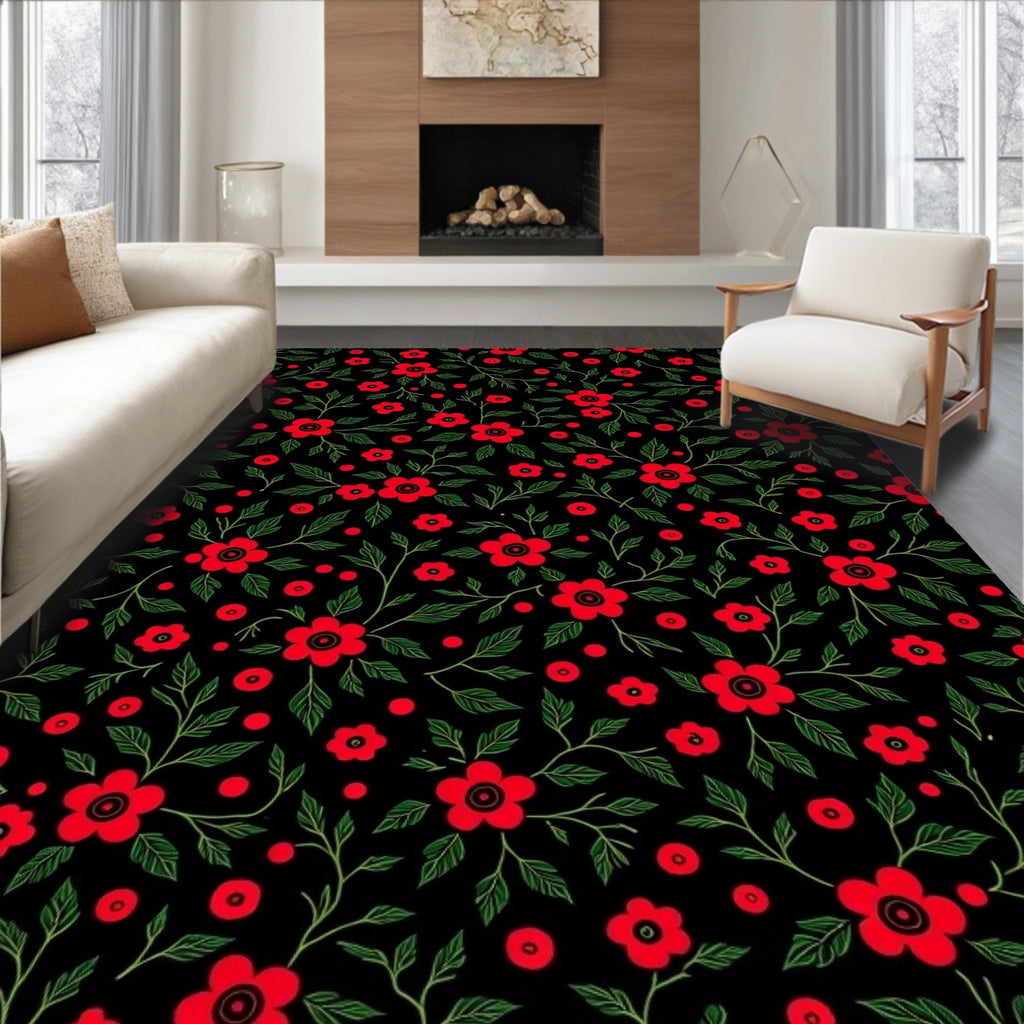 Classic Floral Vine Pattern Rug