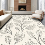Leafy Branch Outline Design Rug