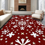 Winter Starburst Snowflake Pattern Rug