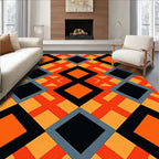Bold Geometric Diamond Pattern Rug