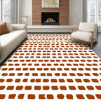 Simple Brown Dash Pattern Rug
