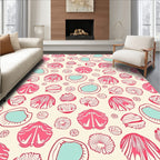 Coral Shells And Coconuts Pattern Rug