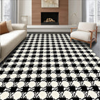 Classic Houndstooth Pattern Rug