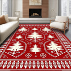 Festive Tree Border Design Rug