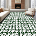 Tonal Houndstooth Pattern Design Rug