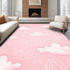 Pink Clouds Swirl Pattern Rug