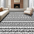 Abstract Script Pattern Rug