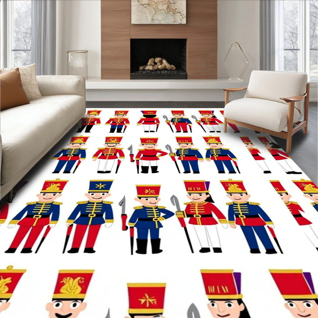Festive Soldier Pattern Design Rug