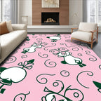 Whimsical Pink Creature Swirls Rug