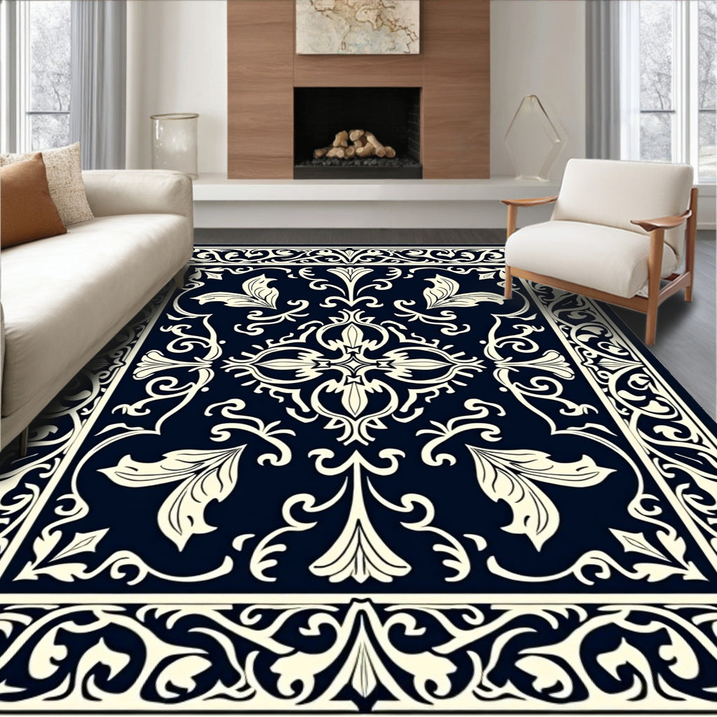 Classic Floral Vine Intricate Design Rug