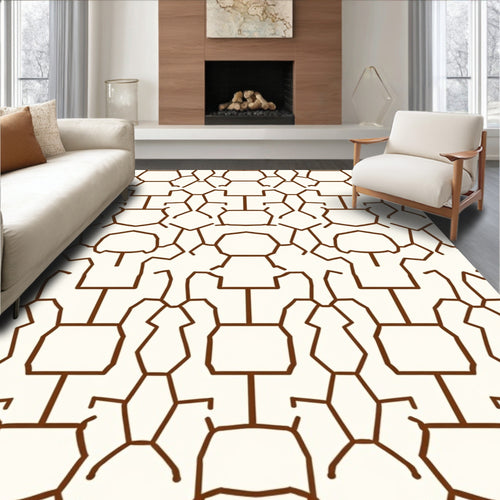 Abstract Geometric Branching Pattern Rug