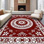 Intricate Floral Mandala Design Rug