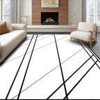Abstract Geometric Parallel Stripes Design Rug