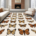 Vintage Butterfly Collection Pattern Rug