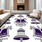 Purple Silver Bell Crest Patterns Rug