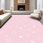 Pink Starry Night Pattern Rug