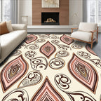 Abstract Paisley Swirls Pattern Rug