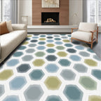 Geometric Hexagon Pattern Rug