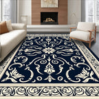 Classic Floral Scrollwork Inspired Design Rug