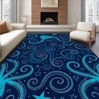 Celestial Octopus Swirls Pattern Rug