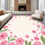 Spring Floral Pink Blossom Pattern Rug