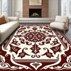Classic Floral Motif Decorative Rug