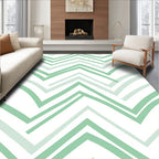 Modern Mint Chevron Pattern Design Rug
