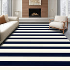 Classic Navy Stripe Pattern Rug