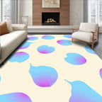 Abstract Blue Purple Gradient Shapes Rug